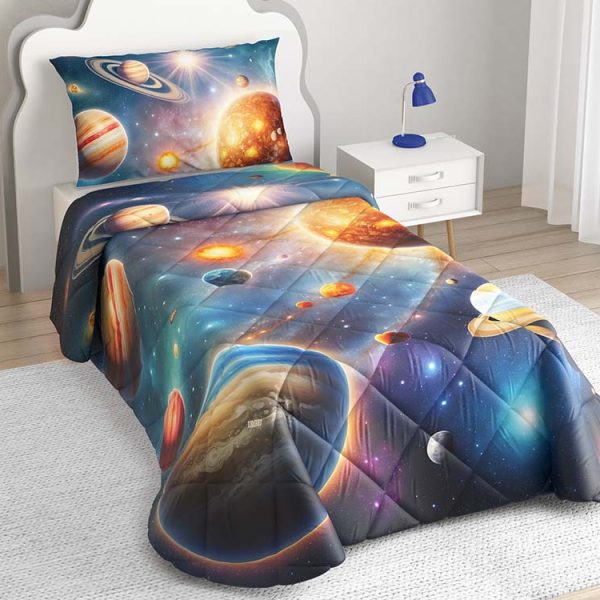 Trapuntino Copriletto Primaverile Letto Singolo Irge Pianeti In Stampa Digitale Trapuntino Copriletto Primaverile Letto Singolo Irge Pianeti In Stampa Digitale