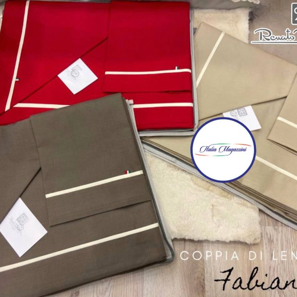Completo Lenzuola Renato Balestra “Fabiana” Letto Matrimoniale In Cotone 100%