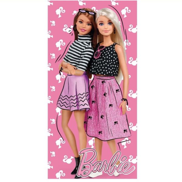 Telo Mare Piscina Barbie Asciugamano In Morbida Spugna Misura 70×140 Cm