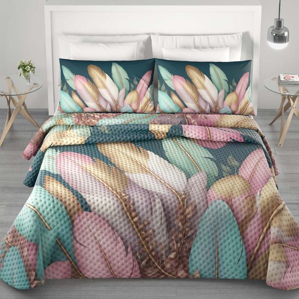 Copriletto Trapuntato Letto Matrimoniale Irge “Lia” In Stampa Digitale