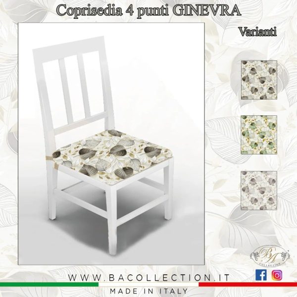 6 Cuscini Coprisedia 4 Punti BA Collection Fantasia “Ginevra” 40×40 cm