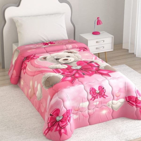 Trapunta Piumone Invernale Irge “Teddy Fiocco” Letto Singolo In Stampa Digitale