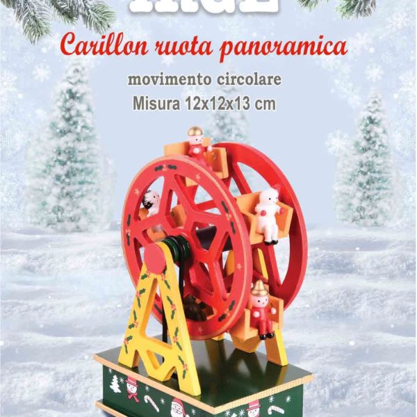 Giostra Carillon Irge Natale Ruota Panoramica Con Movimento Circolare