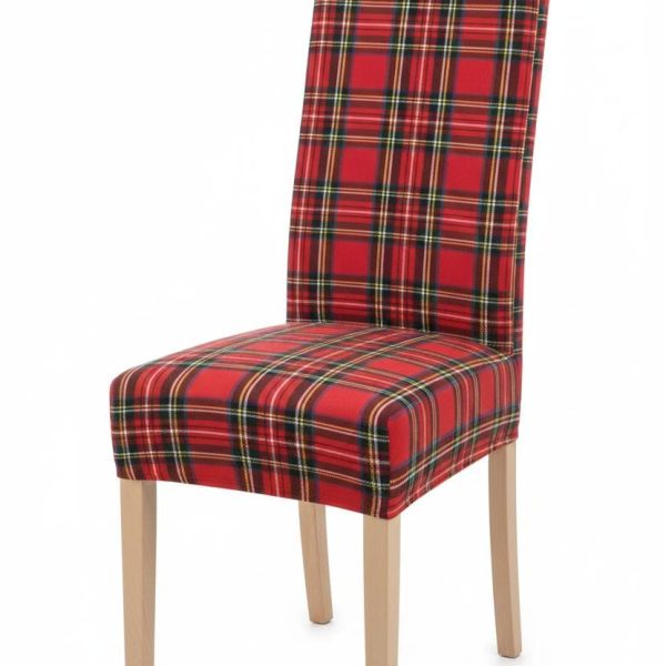 6 Vestisedia Coprisedia Fantasia Scozzese Tartan Natalizio In Morbido Velluto