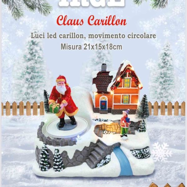 Giostra Carillon Irge Natale Claus Carillon Con Luci Led E Movimento Circolare