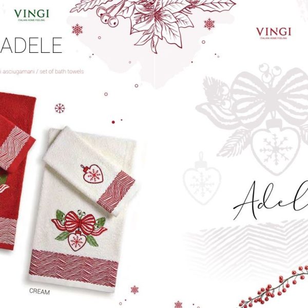 Set Asciugamani Bagno Vingi Natalizio 1+1 “Adele” Viso Ospite 100% Spugna Set Asciugamani Bagno Vingi Natalizio 1+1 “Adele” Viso Ospite 100% Spugna