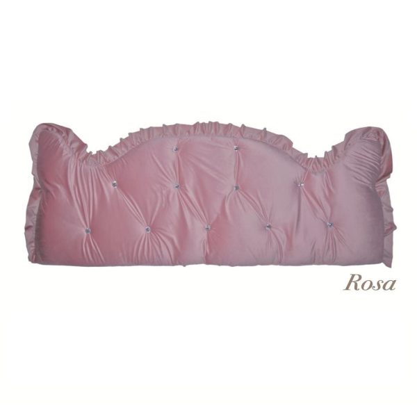 Copritestata Spalliera Per Letto In Morbido Velluto Con Swarovski In Tinta Unita