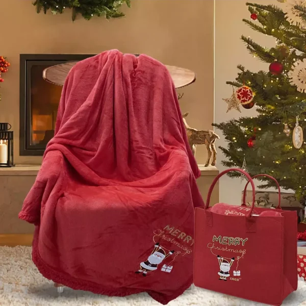 Plaid Natalizio Con Borsa Irge Coperta Invernale In Morbida Flannel 200×225 cm Plaid Natalizio Con Borsa Irge Coperta Invernale In Morbida Flannel 200×225 cm