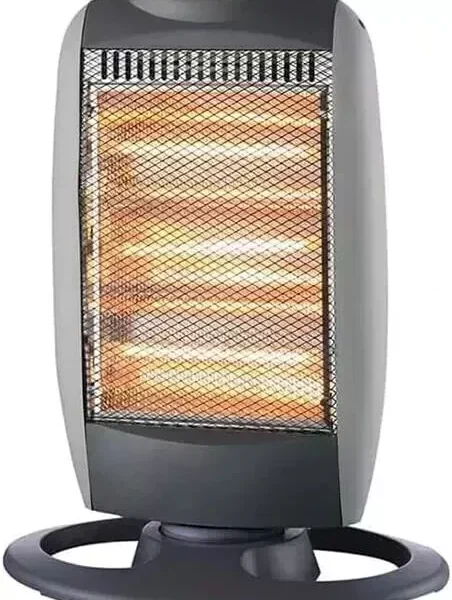 Stufa Elettrica Alogena Basso Consumo Oscillante 1200W Con 3 Elementi Di Potenza