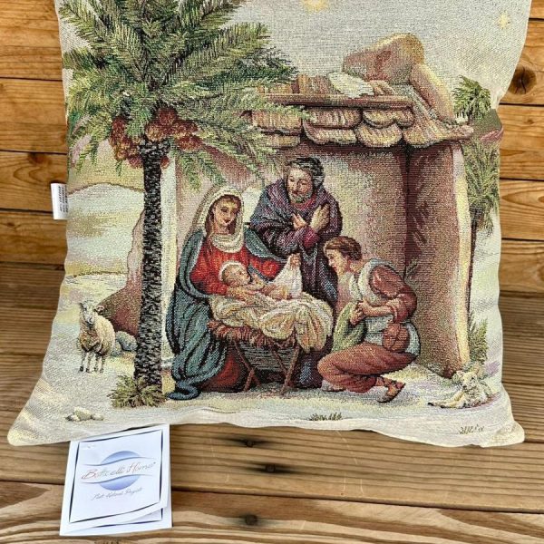 Cuscino Arredo Fantasia Natalizia Botticelli Home In Gobelin Decorazione Natale 47×47 Cm
