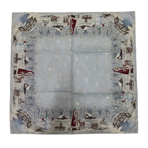 Centrotavola Fantasia Natalizia Botticelli Home In Gobelin Decorazione Da Tavola 100×100 Cm