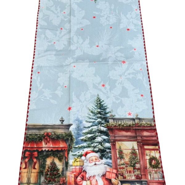 Runner Striscia Fantasia Natalizia Vingi In Cotone Decorazione Tavola 45×140 Cm Runner Striscia Fantasia Natalizia Vingi In Cotone Decorazione Tavola 45×140 Cm