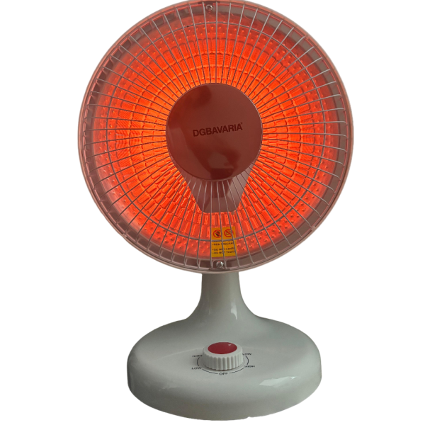 Stufa Elettrica A Parabola 600W Rotonda In Fibra Di Carbonio 2 Livelli Potenza