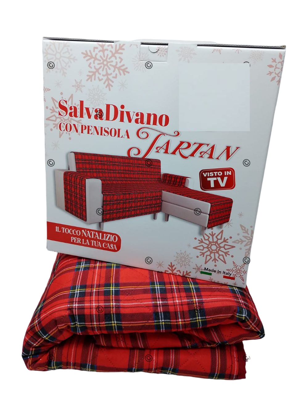 Salvadivano Copridivano Con Penisola 2-3-4 Posti Stampa Scozzese