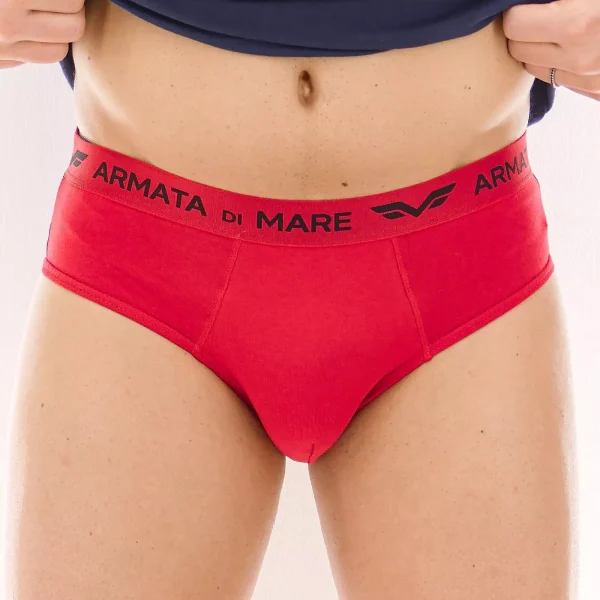 Slip Uomo Rosso Armata Di Mare Natale Natalizio In Cotone Elasticizzato