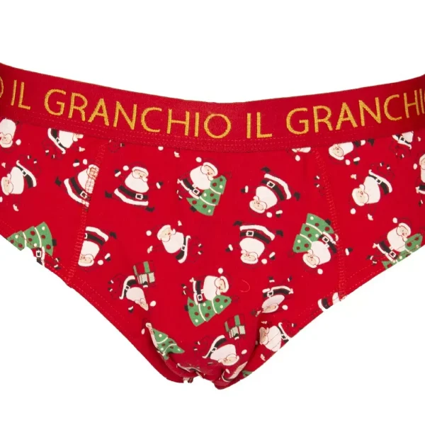 Slip Mutanda Uomo Rosso Il Granchio Natale Natalizio In Cotone