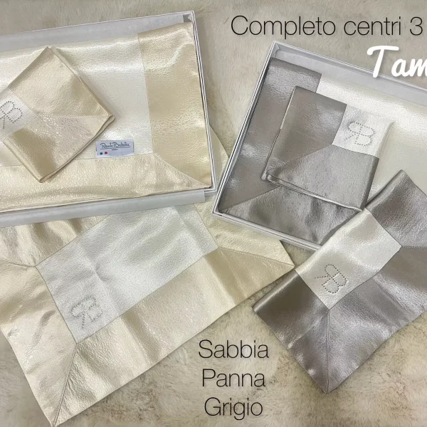 Completo Tris Centrini 3 Pezzi Renato Balestra ” Tamara” Elegante Completo Tris Centrini 3 Pezzi Renato Balestra ” Tamara” Elegante