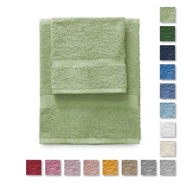 Set Bagno Gabel Asciugamano Viso Ospite Telo Bagno Tinta Unita Spugna 420 gr/mq