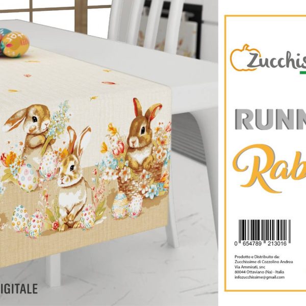 Runner Striscia In Fantasia Pasquale Zucchissime Decorazione Tavola 40×140 Cm Runner Striscia In Fantasia Pasquale Zucchissime Decorazione Tavola 40×140 Cm
