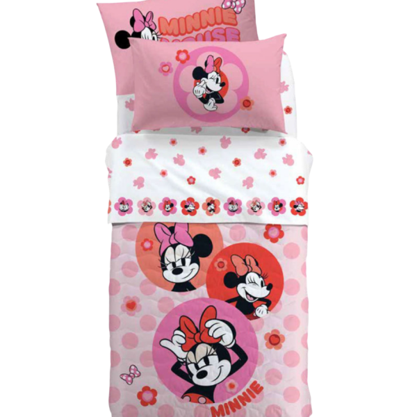 Copriletto Trapuntino Caleffi Disney “Minnie Flowers” Letto Singolo Puro Cotone Copriletto Trapuntino Caleffi Disney “Minnie Flowers” Letto Singolo Puro Cotone