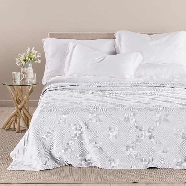 Copriletto Leggero Primaverile Caleffi “Garda” Letto Matrimoniale In Cotone