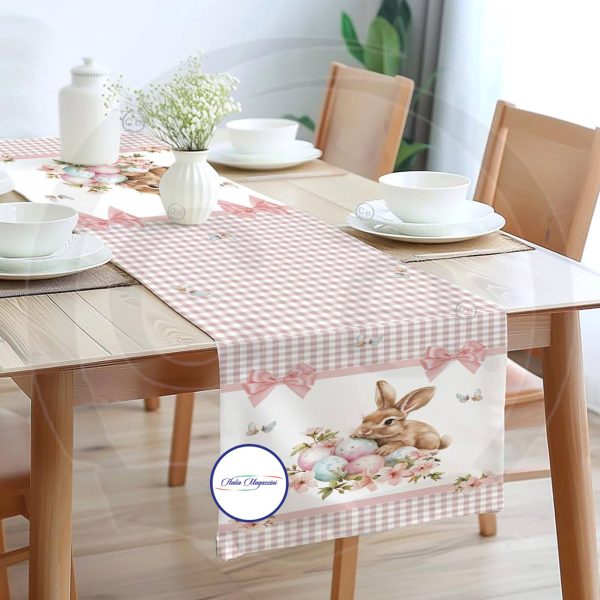 Runner Striscia In Fantasia Pasquale Coniglietti Decorazione Tavola 45×140 Cm Runner Striscia In Fantasia Pasquale Coniglietti Decorazione Tavola 45×140 Cm