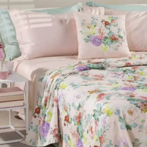Copriletto Leggero Primaverile Caleffi “Giardino” Letto Matrimoniale Cotone