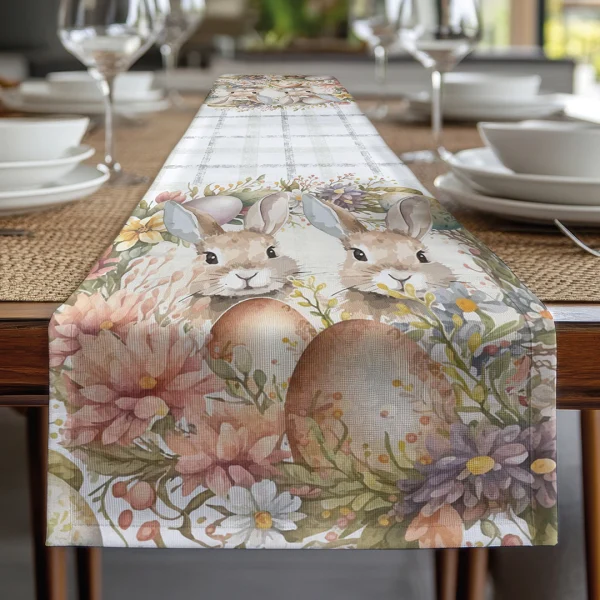 Runner Striscia Fantasia Pasquale Vingi In Cotone Decorazione Tavola 45×140 Cm Runner Striscia Fantasia Pasquale Vingi In Cotone Decorazione Tavola 45×140 Cm