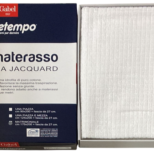 Coprimaterasso Gabel In Morbida Spugna Jacquard Cotone In Diverse Dimensioni