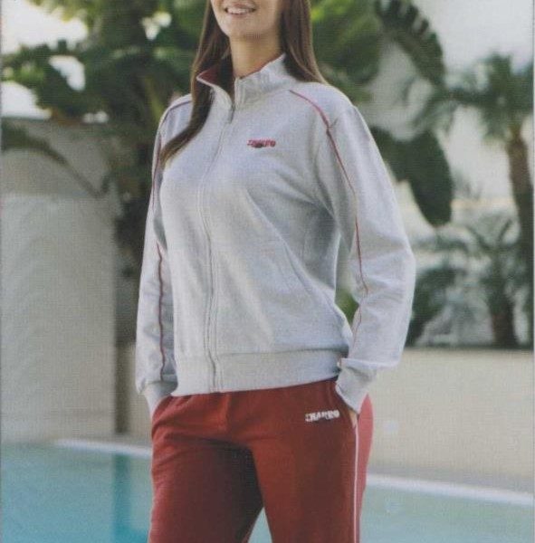 Tuta Donna Charro In Cotone Leggero Primaverile Full Zip Con Polsini E Tasche