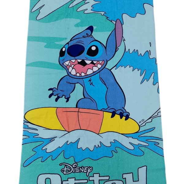 Telo Mare Bambino Disney Lilo & Stitch In Spugna Piscina Spiaggia Asciugamano