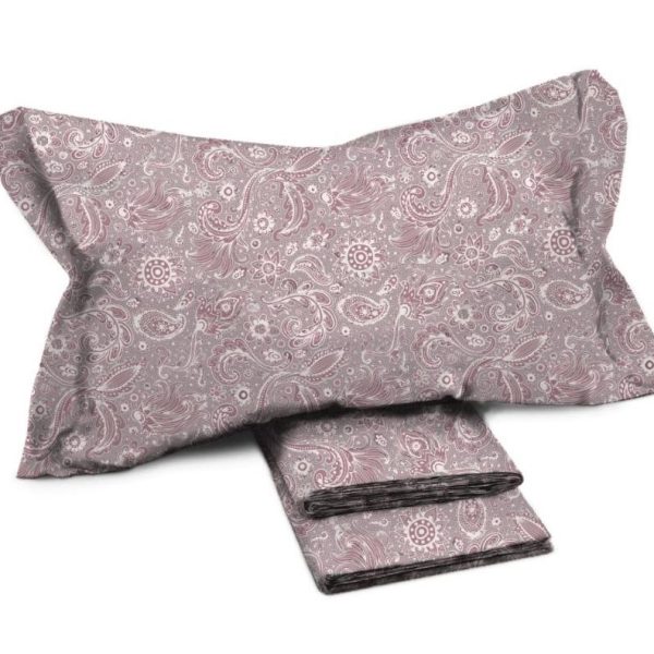 Completo Lenzuola Novia “Amina” Matrimoniale In Cotone 100% In Stampa Floreale