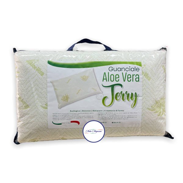 Guanciale Cuscino Memory Foam Aloe Vera H15 Anallergico Antiacaro Made in Italy