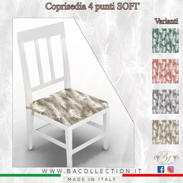6 Cuscini Sedia Coprisedia Ba Fantasia “Sofì” Con Lacci 4 Punti Made In Italy 6 Cuscini Sedia Coprisedia Ba Fantasia “Sofì” Con Lacci 4 Punti Made In Italy