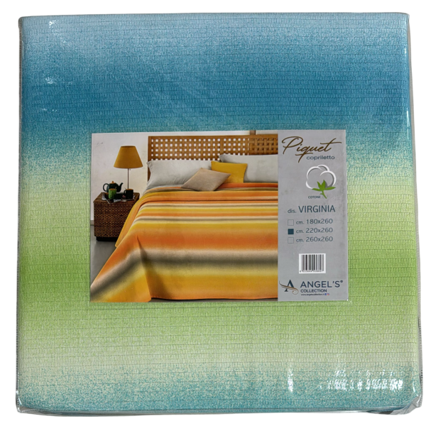 Copriletto Leggero Estivo Angel’s Singolo 1.5P Matrimoniale In Cotone Piquet