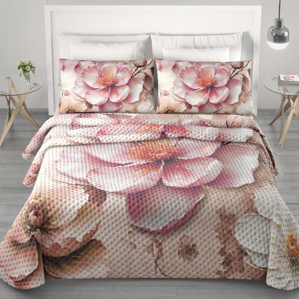 Copriletto Trapuntato Letto Matrimoniale Irge “Chiara” In Stampa Digitale