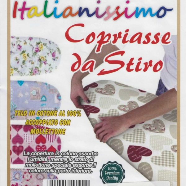 Copriasse Da Stiro Telo In Cotone Al 100% Elasticizzato Fantasia Casuale