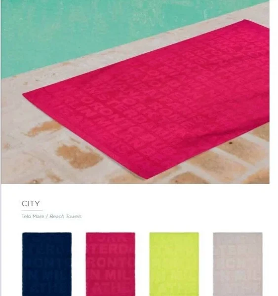 Telo Mare Spiaggia Piscina In Microspugna Stampato Vingi “City” Misura 90×180