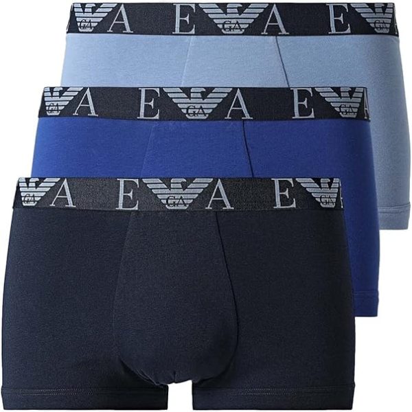 Boxer Uomo Emporio Armani Tri-Pack Intimo Moda Firmato 3 Pezzi Colori Assortiti