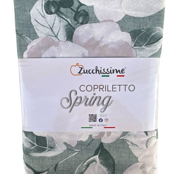 Copriletto Copritutto Leggero Estivo Zucchissime Floreale Letto Matrimoniale