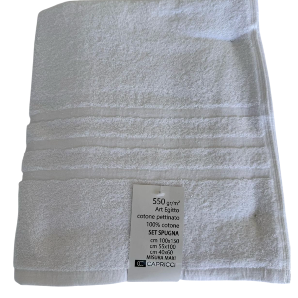Set Bagno Capricci Asciugamano Viso Ospite Telo Bagno 100% Cotone Spugna 550gr
