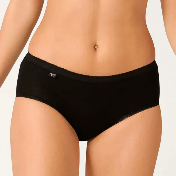 2 Slip Midi Donna Sloggi Bi-Pack Cotone Elasticizzato Biancheria Intima Comfort