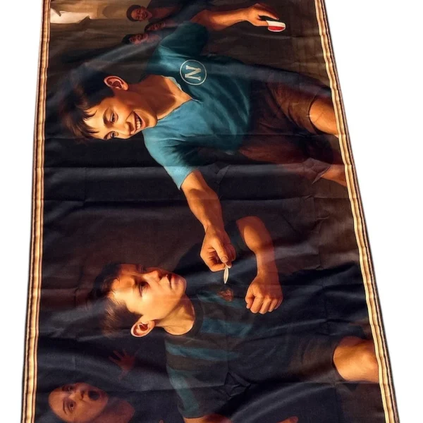 Telo Mare Spiaggia Napoli Campione Avanti Scugnizzi 90×180 cm In Microfibra