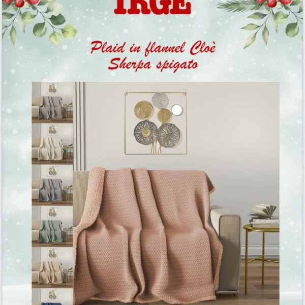 Coperta Plaid Agnellato Invernale Irge “Cloè” In Flannel In Misura Matrimoniale Coperta Plaid Agnellato Invernale Irge “Cloè” In Flannel In Misura Matrimoniale