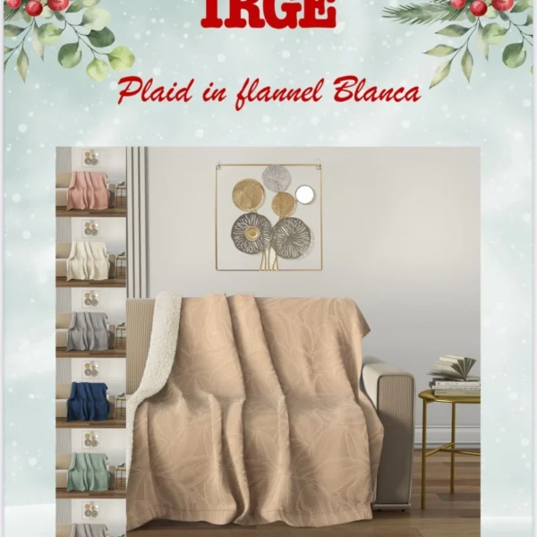 Coperta Plaid Agnellato Invernale Irge “Blanca” In Flannel Misura Matrimoniale Coperta Plaid Agnellato Invernale Irge “Blanca” In Flannel Misura Matrimoniale