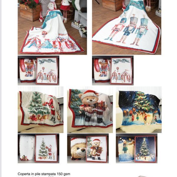 Plaid Invernale Natalizio Preziosa In Pile In Stampa Digitale Natale In Scatola Plaid Invernale Natalizio Preziosa In Pile In Stampa Digitale Natale In Scatola