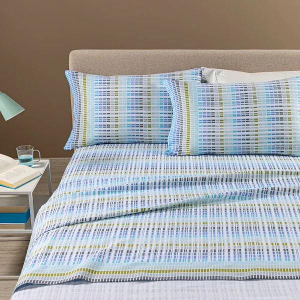 Completo Lenzuola Caleffi “Norvegia” In Flanella Di Cotone Letto Matrimoniale