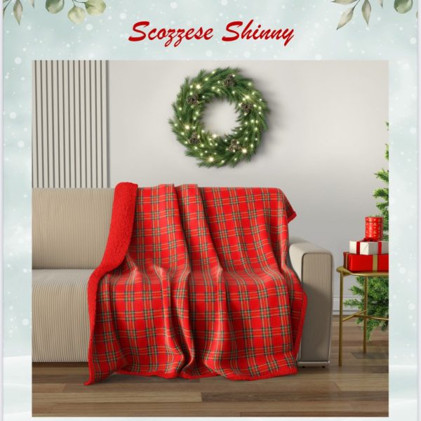 Plaid Invernale Natalizio Scozzese Irge “Shinny” In Flannel In Varie Dimensioni Plaid Invernale Natalizio Scozzese Irge “Shinny” In Flannel In Varie Dimensioni