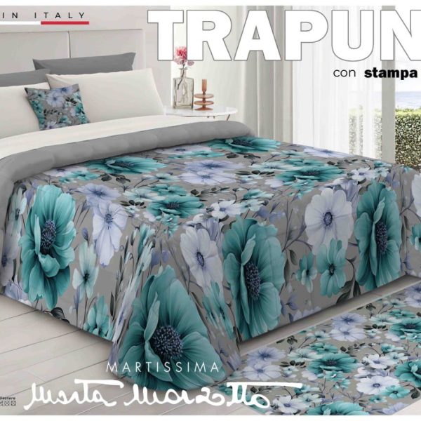 Trapunta Piumone Invernale Marta Marzotto “Fiori” Letto Matrimoniale Stampa 3D
