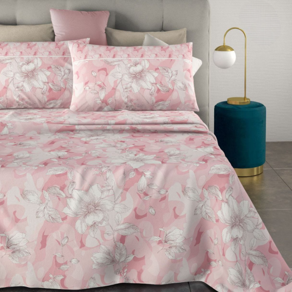 Completo Lenzuola Invernale Irge Floreale Letto Singolo Matrimoniale In Pile